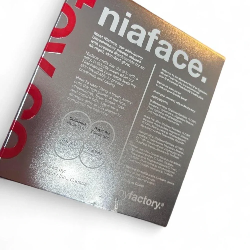 Toy Factory Niaface Unashimmer Niacinamide Highlighter Palette